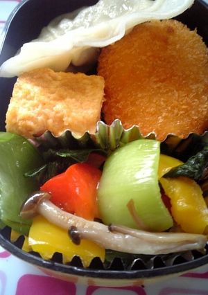 お弁当の彩りに☆青梗菜の炒め物-レシピのメイン写真