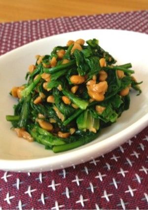 春菊の納豆和え-レシピのメイン写真