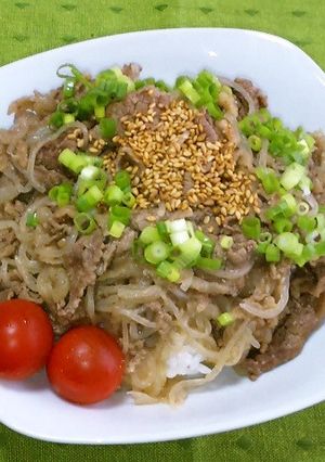 金ごま風味牛丼-レシピのメイン写真