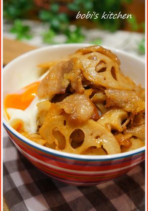 焼き肉のたれで✿シャキ②蓮根と豚バラ丼✿-レシピのメイン写真