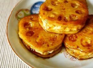揚げずに簡単！蓮根のはさみ焼き-レシピのメイン写真