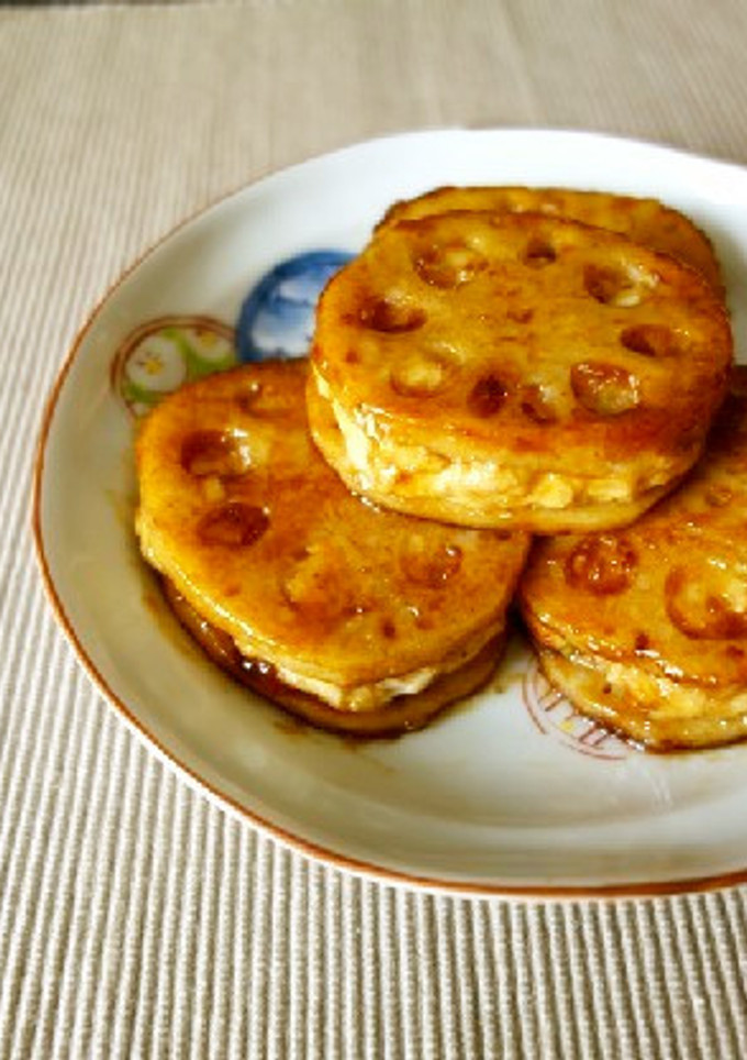 揚げずに簡単！蓮根のはさみ焼き-レシピのメイン写真