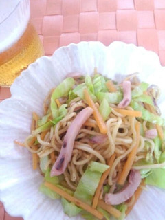 簡単!いかの塩辛焼きそば-レシピのメイン写真