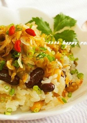 レンジで3分!中華風豆リゾット-レシピのメイン写真