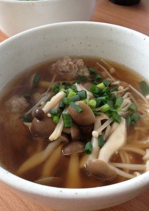 きのこと肉団子の♫しょうがスープ-レシピのメイン写真