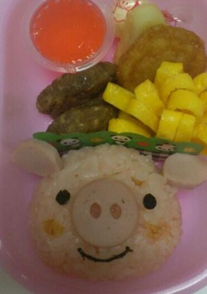 ☆キャラ弁☆...ぶたさん-レシピのメイン写真