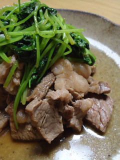 牛肉のバター焼き 三つ葉のソテーと-レシピのメイン写真