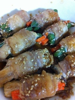 ☆豚肉で☆お野菜巻き巻き☆-レシピのメイン写真