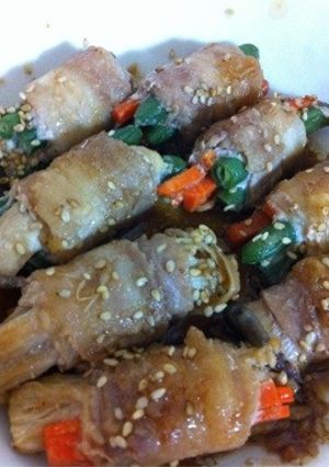 ☆豚肉で☆お野菜巻き巻き☆-レシピのメイン写真