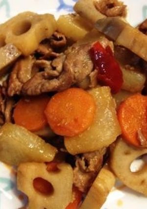 レンコンと豚肉のウマ辛煮-レシピのメイン写真