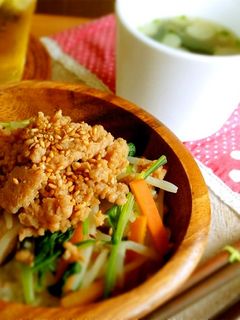 お野菜たっぷり鶏そぼろ丼-レシピのメイン写真