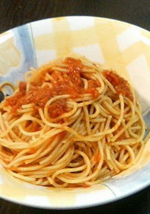トマト缶+すりおろし林檎で絶品パスタ-レシピのメイン写真