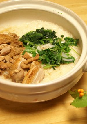 我が家のガッツリ七草鶏肉粥-レシピのメイン写真