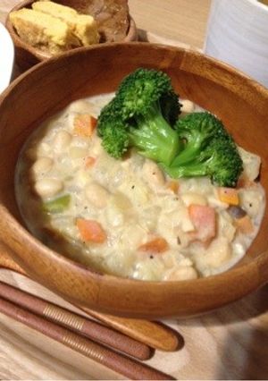ノンオイル☆ごろごろ野菜の豆乳ポタージュ-レシピのメイン写真