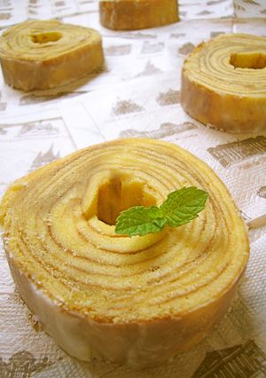 卵焼き器で焼く♪本格的な☆バウムクーヘン-レシピのメイン写真