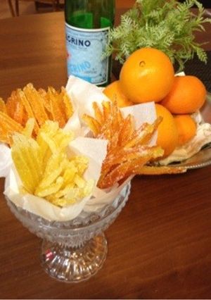 極細オレンジピールの花-レシピのメイン写真