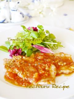 ご飯が進む!豚のトマト生姜焼き-レシピのメイン写真
