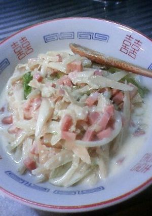 ゴボウとベーコンのクリーム煮風-レシピのメイン写真