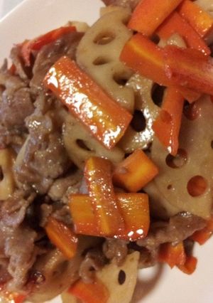レンコン・ニンジン・豚肉できんぴら-レシピのメイン写真