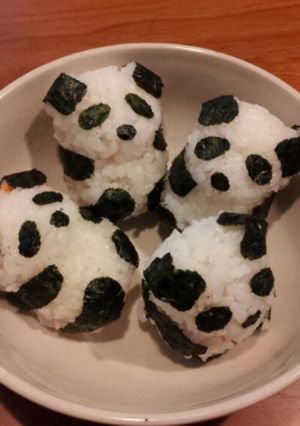 パンダおにぎり♪子供大喜び!!!!-レシピのメイン写真