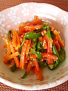 にんじん&ピーマン味噌きんぴら-レシピのメイン写真