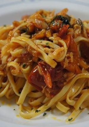 ツナと黒オリーブのタリオリーニ-レシピのメイン写真