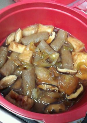 レンジ圧力鍋で厚揚げとこんにゃくの煮物-レシピのメイン写真