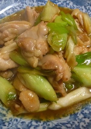 鶏モモ肉と長ネギのやきとりのタレ炒め-レシピのメイン写真