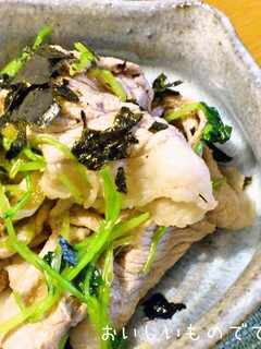 豚しゃぶと三つ葉のきざみわさび和え-レシピのメイン写真