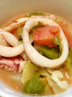 イカキャベツトマトの蒸し煮-レシピのメイン写真