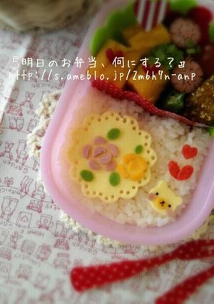 簡単！キャラ弁当☆レース&バラ♪-レシピのメイン写真