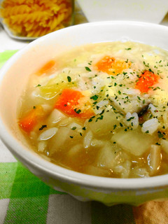 *朝食に*食べる野菜スープのリゾット風*-レシピのメイン写真