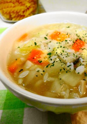 ＊朝食に＊食べる野菜スープのリゾット風＊-レシピのメイン写真