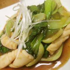 รูปของ 中華風いかと青梗菜のオイスターソース炒め