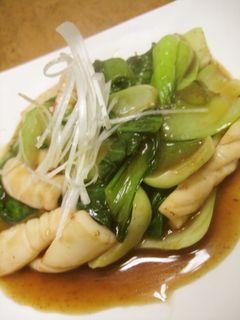 中華風いかと青梗菜のオイスターソース炒め-レシピのメイン写真