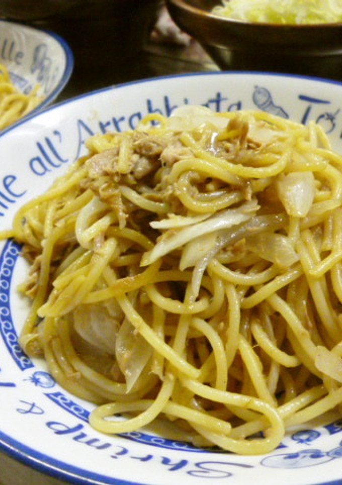 ツナとタマネギの簡単和風パスタ-レシピのメイン写真