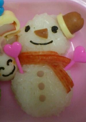 ☆キャラ弁☆...ゆきだるま-レシピのメイン写真