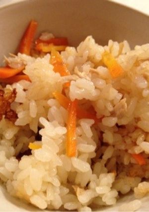 子供大好き！人参とツナの炊き込みご飯-レシピのメイン写真