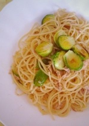 芽キャベツとツナの柚子胡椒パスタ-レシピのメイン写真