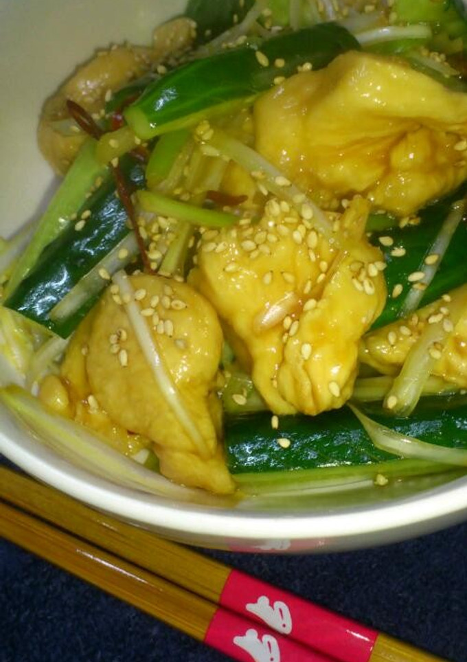 つるやわ鶏むねのあとひき↑中華風酢の物-レシピのメイン写真