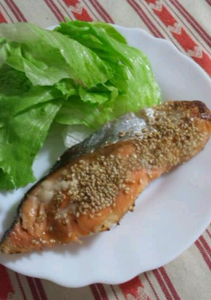 鮭のゴマ照り焼き♡-レシピのメイン写真