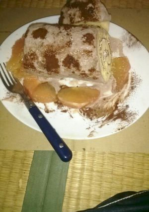 市販のロールケーキをバレンタインように-レシピのメイン写真