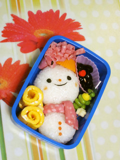 雪だるまのキャラ弁当-レシピのメイン写真