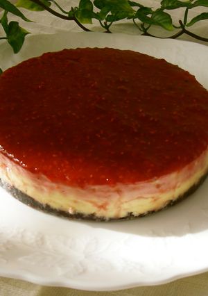 ラズベリーチーズケーキ-レシピのメイン写真