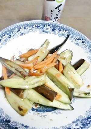 揚げ長ナスとニンジンのドレッシング味-レシピのメイン写真