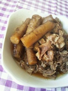 ごぼうと牛肉の煮物-レシピのメイン写真