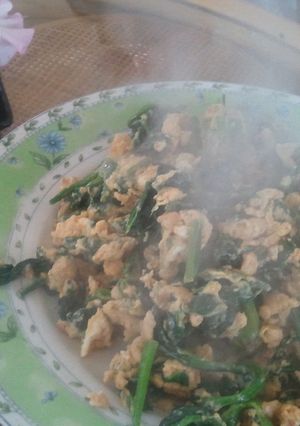 ホウレンソウのバター醤油な卵-レシピのメイン写真