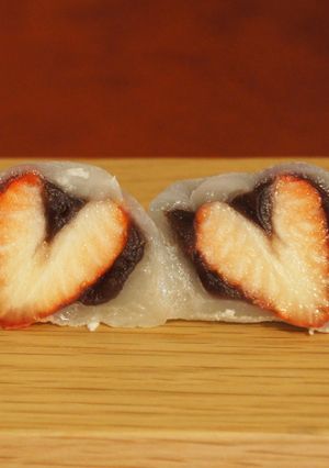 簡単 ハートのいちご大福-レシピのメイン写真