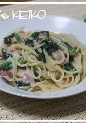 ほうれん草とベーコンのクリームスパゲティ-レシピのメイン写真