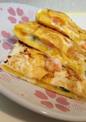 卵1個で作る✿あと乗せマヨの卵焼き-レシピのメイン写真